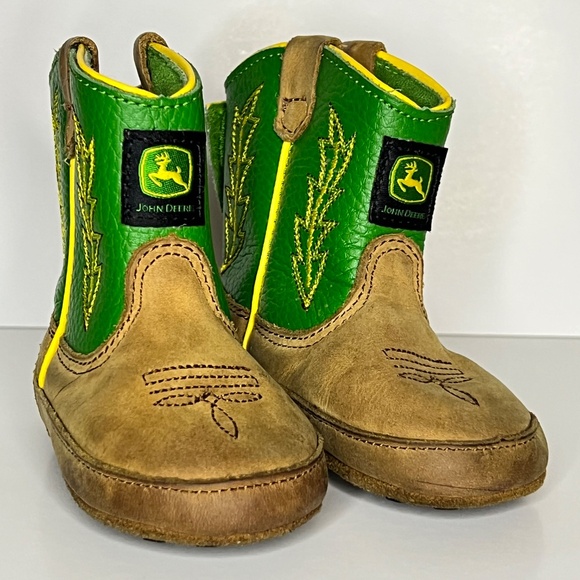 John Deere Johnny Poppers Baby Infant Boots Size 4M JD0186 - Picture 3 of 7